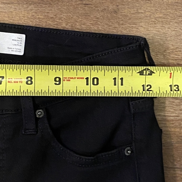 TOPSHOP Jamie Women's Jeans 26W 36L TALL - Black Slim Skinny Leg High Rise - Picture 11 of 13